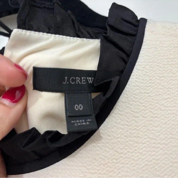 J. Crew Cream and Black Sleeveless Dress - Picture 6 of 8